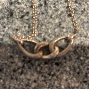 Judith Ripka Silver Interlocking Eternity Necklace